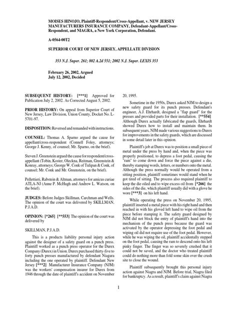 Hinojo V New Jersey Manufacturers Insurance Company App Div N J Hinojo V New Jersey Manufacturers Insurance Company App Div N J