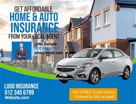 Home Auto Insurance Template Postermywall Home Auto Insurance Template Postermywall
