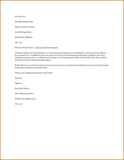Homeowners Insurance Cancellation Letter Template 10 For Credit Card Homeowners Insurance Cancellation Letter Template 10 For Credit Card