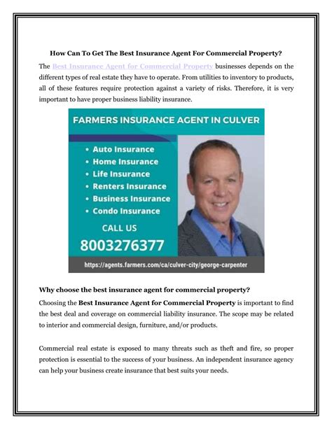 How Can To Get The Best Insurance Agent For Commercial Property By How Can To Get The Best Insurance Agent For Commercial Property By