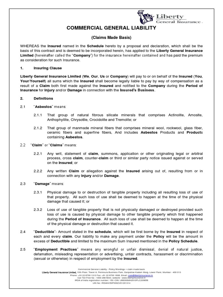 How Much Does A Commercial General Liability Insurance Policy Cost Qian How Much Does A Commercial General Liability Insurance Policy Cost Qian