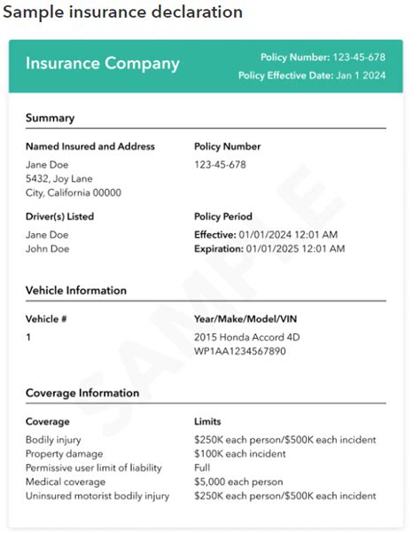 How To Find And Read Your Insurance Declaration Page Everlance Help