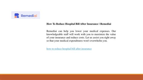 How To Reduce Hospital Bill After Insurance