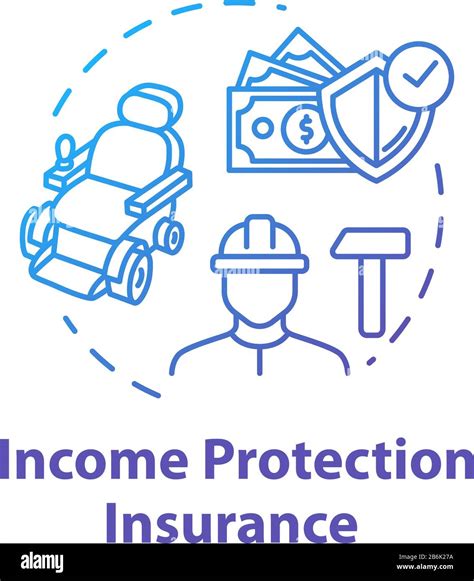 Income Protection Insurance Concept Icon Safe Life Work Accident Income Protection Insurance Concept Icon Safe Life Work Accident