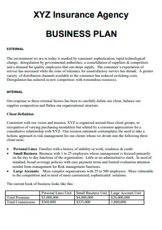 Independent Insurance Agency Business Plan Template Independent Insurance Agency Business Plan Template