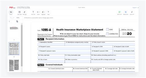 Instructions For Form 1095 A And How To Fill Out It Pdfliner Instructions For Form 1095 A And How To Fill Out It Pdfliner