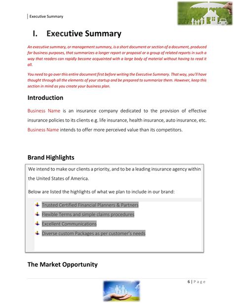Insurance Agency Business Plan Template Sample Pages Black Box Insurance Agency Business Plan Template Sample Pages Black Box