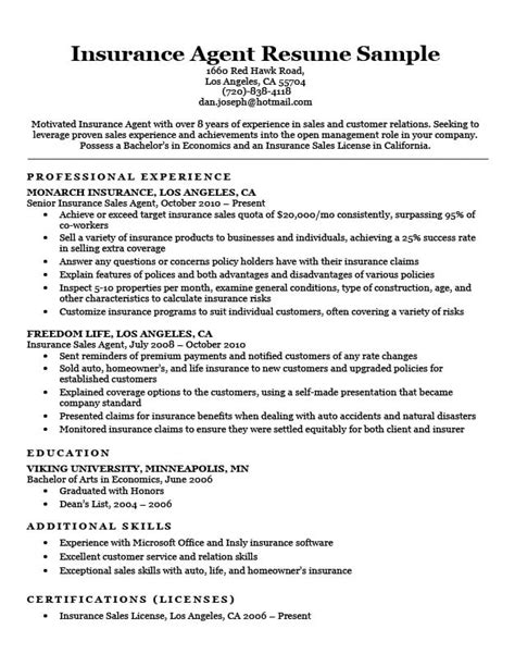 Insurance Agent Resume At Tarmemphisblog Blog Insurance Agent Resume At Tarmemphisblog Blog