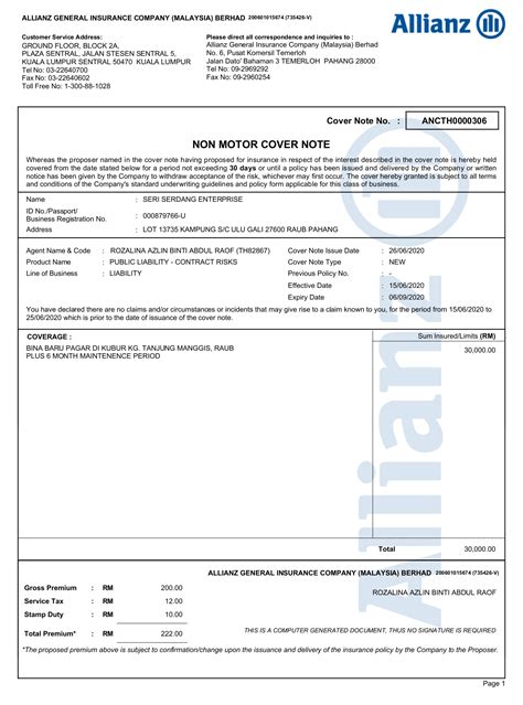 Insurance Cover Note Allianz Insurance Cover Mental Health Insurance Cover Note Allianz Insurance Cover Mental Health