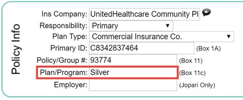 Insurance Plan Name