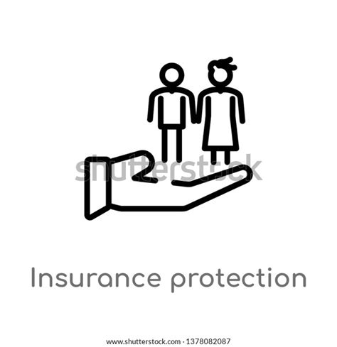 Insurance Protection Vector Line Icon Simple Element Illustration Insurance Protection Vector Line Icon Simple Element Illustration