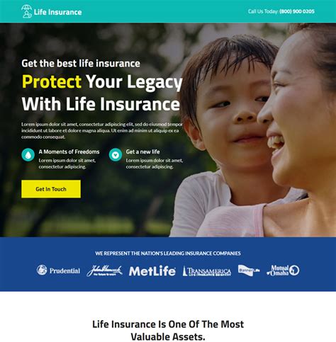 Life Insurance Company Lead Capture Responsive Landing Page Life Life Insurance Company Lead Capture Responsive Landing Page Life