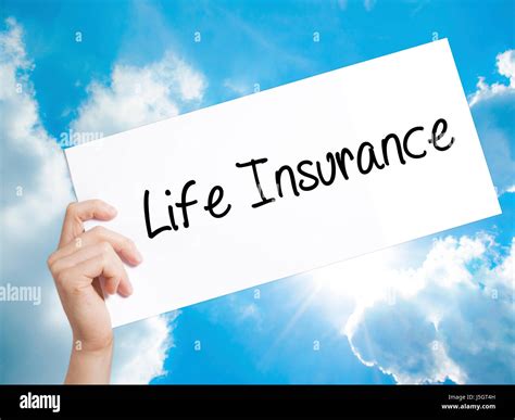 Life Insurance Sign On White Paper Man Hand Holding Paper With Text Life Insurance Sign On White Paper Man Hand Holding Paper With Text