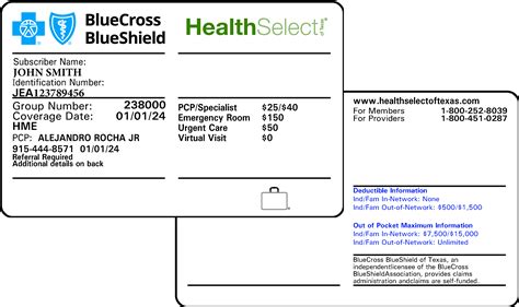 Medical Id Card Basics Healthselect Of Texas Blue Cross And Blue Medical Id Card Basics Healthselect Of Texas Blue Cross And Blue