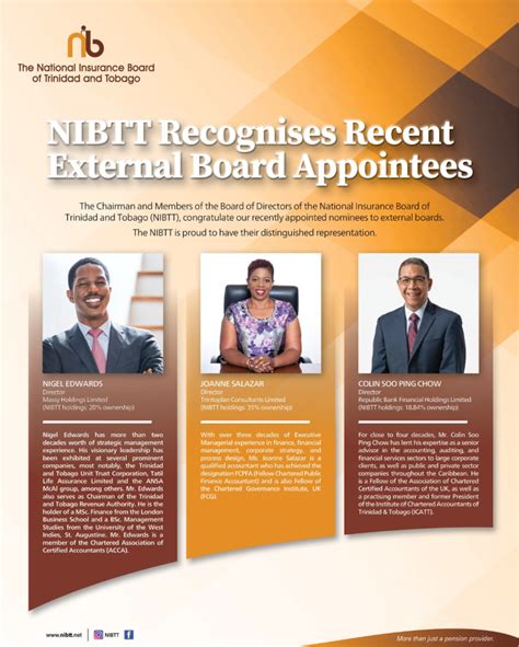 National Insurance Board Of Trinidad And Tobago Nibtt Congratulate National Insurance Board Of Trinidad And Tobago Nibtt Congratulate