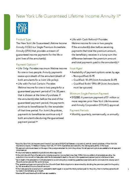 New York Life Immediate Annuity Fixed Income For Life New York Life Immediate Annuity Fixed Income For Life