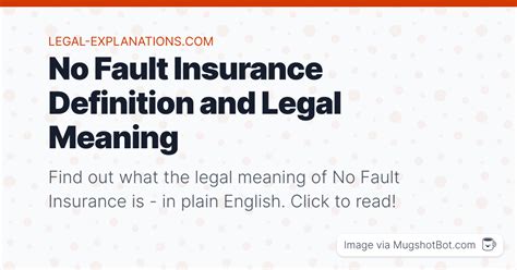 No Fault Insurance Definition