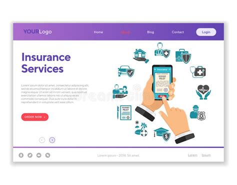 Online Insurance Services Concept Stock Vector Illustration Of Island Online Insurance Services Concept Stock Vector Illustration Of Island