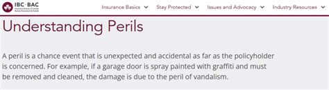 Peril Meaning In Insurance