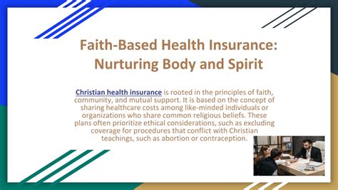 Ppt Faith Based Health Insurance Nurturing Body And Spirit Ppt Faith Based Health Insurance Nurturing Body And Spirit