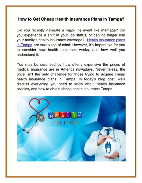 Ppt How To Get Cheap Health Insurance Plans In Tampa Powerpoint Ppt How To Get Cheap Health Insurance Plans In Tampa Powerpoint