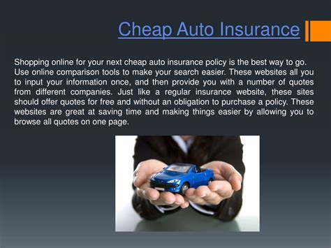 Ppt Shopping Online For Cheap Auto Insurance Powerpoint Presentation Ppt Shopping Online For Cheap Auto Insurance Powerpoint Presentation