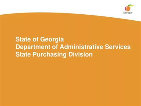Ppt State Of Georgia Department Of Administrative Services State Ppt State Of Georgia Department Of Administrative Services State