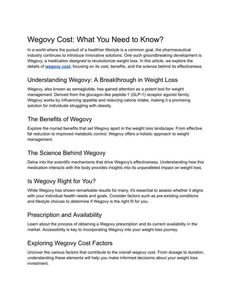 Ppt Wegovy Cost What You Need To Know Powerpoint Presentation Free Ppt Wegovy Cost What You Need To Know Powerpoint Presentation Free