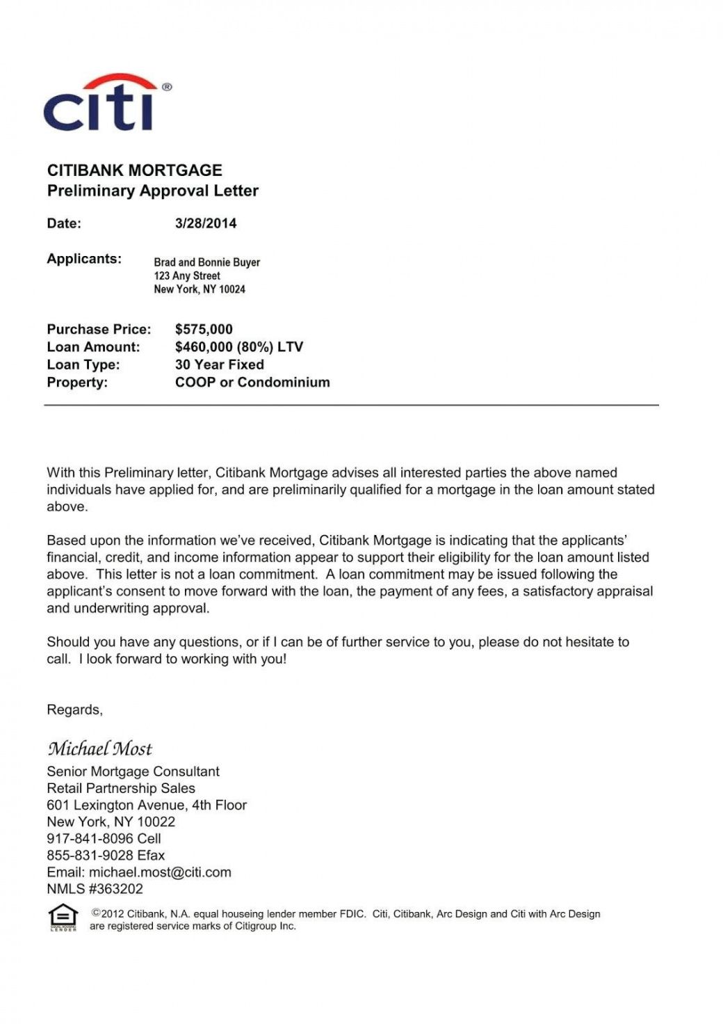Preapproval Letter Examples Preapproval Letter Examples