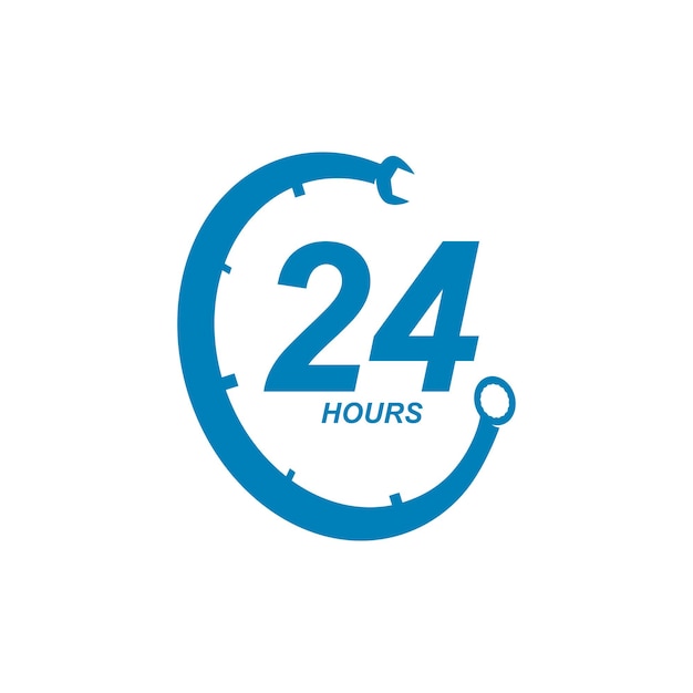 Premium Vector 24 Hours Auto Service Symbol Icon Illustration Design Premium Vector 24 Hours Auto Service Symbol Icon Illustration Design