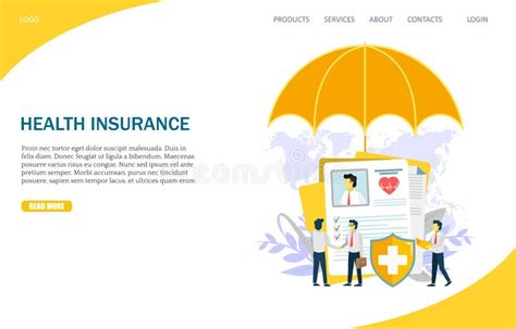 Premium Vector Health Insurance Vector Website Landing Page Design Premium Vector Health Insurance Vector Website Landing Page Design