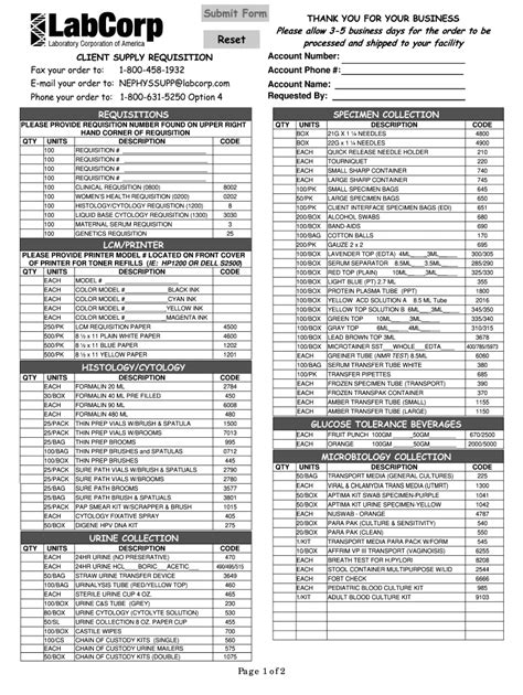 Printable Lab Requisition Form Labcorp Printable Lab Requisition Form Labcorp