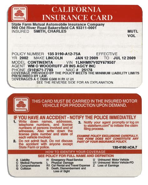 Printable State Farm Insurance Card Template Printable State Farm Insurance Card Template