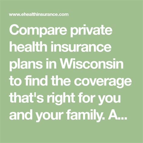 Private Health Insurance Wisconsin Private Health Insurance Wisconsin