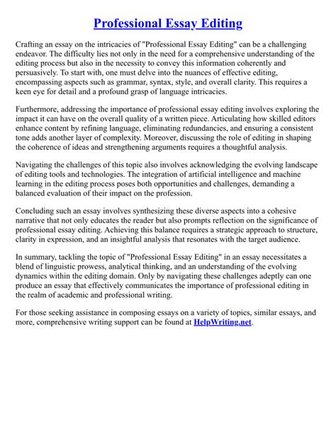 Professional Essay Editing Pdf Professional Essay Editing Pdf