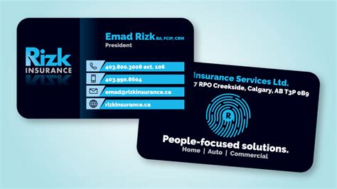 Recently Completed Rizk Insurance Business Cards Electris Design Recently Completed Rizk Insurance Business Cards Electris Design