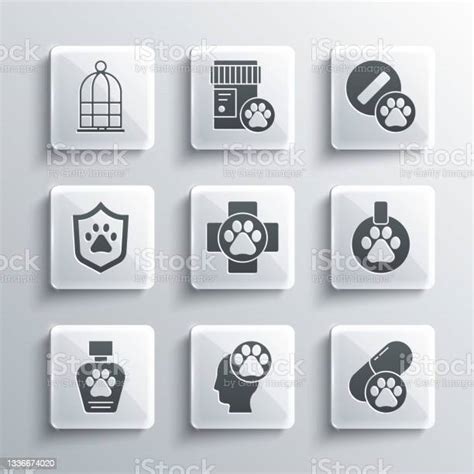 Set Human With Animals Footprint Dog Pill Collar Name Tag Veterinary Set Human With Animals Footprint Dog Pill Collar Name Tag Veterinary