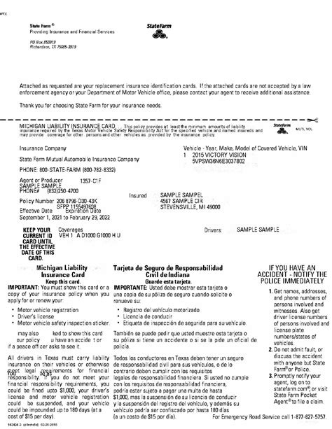 State Farm Insurance Card State Farm Insurance Card