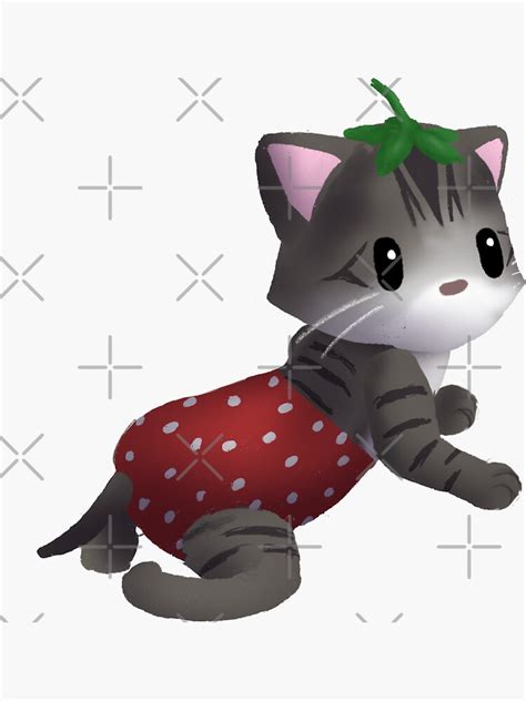 Strawberry Tabby Kitty Sticker By Ikigaicreations Redbubble Strawberry Tabby Kitty Sticker By Ikigaicreations Redbubble