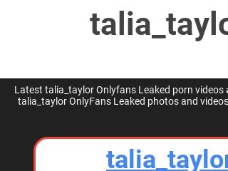 Talia Taylor Leak