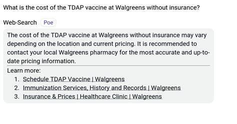Tdap Vaccine Cost Without Insurance