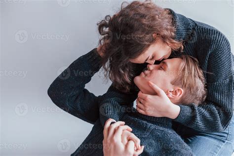 The Couple Is Kissing Each Other On The Set Of Tv Talk Show Which Also The Couple Is Kissing Each Other On The Set Of Tv Talk Show Which Also