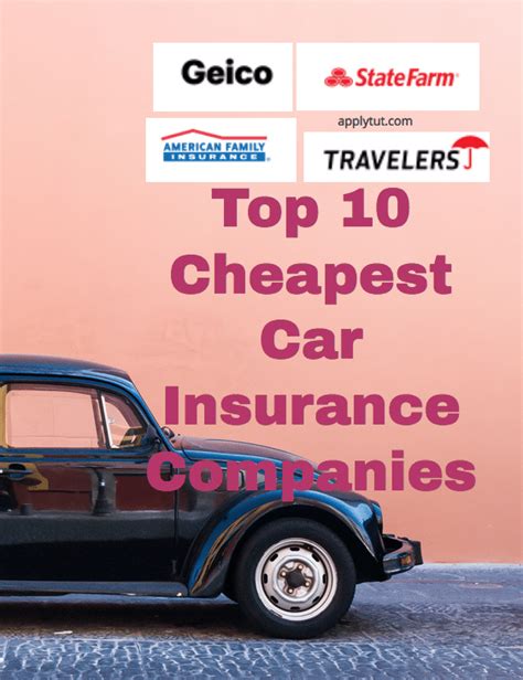Top 10 Cheapest Car Insurance Companies Education Finance Top 10 Cheapest Car Insurance Companies Education Finance