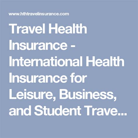 Travel Health Insurance International Health Insurance For Leisure Travel Health Insurance International Health Insurance For Leisure
