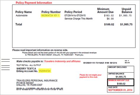 Travelers Insurance Pay Bill