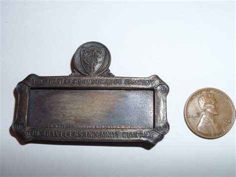 Vintage Pin Badge Travelers Insurance Company The Travelers Indemnity Vintage Pin Badge Travelers Insurance Company The Travelers Indemnity