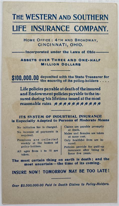 Western Southern Life Insurance Company Cincinnati Oh Advertising Western Southern Life Insurance Company Cincinnati Oh Advertising