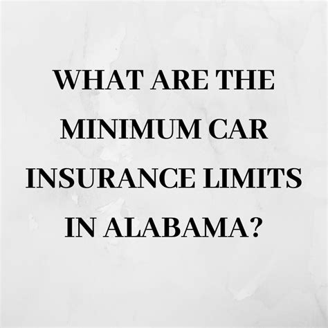 What Are The Minimum Car Insurance Limits In Alabama Alabama What Are The Minimum Car Insurance Limits In Alabama Alabama